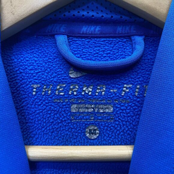 Nike Therma-Fit Hoodie Pullover Sweatshirt Blue - Picture 7 of 9